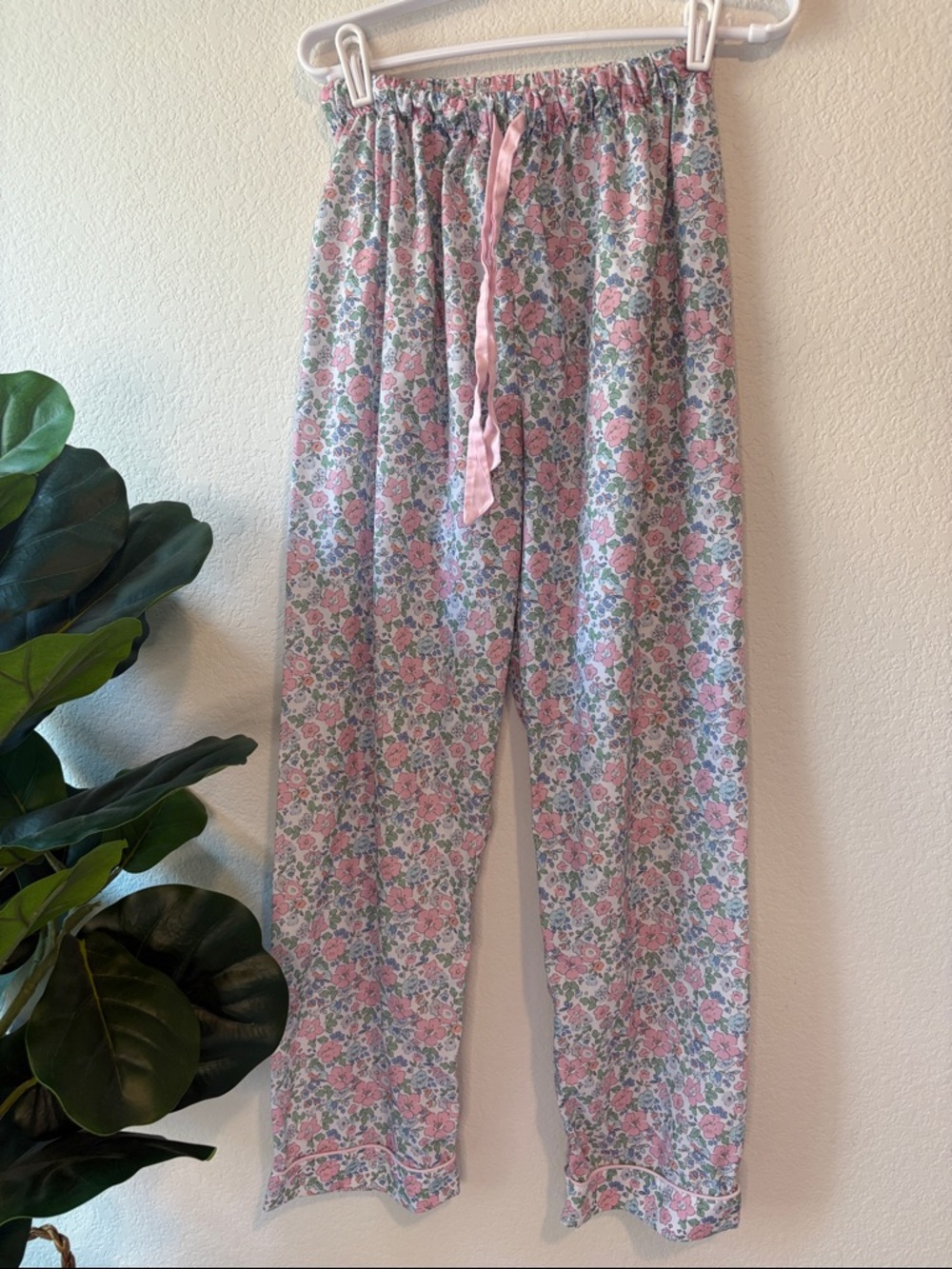 Women's Floral Cotton Pajama Set - Pink & Green - Picture 4 of 8